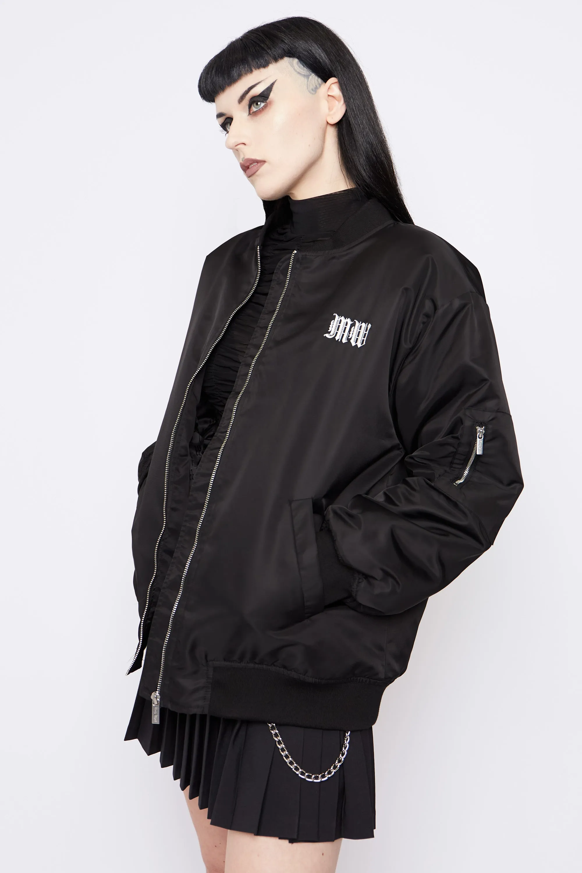 See You In Hell Oversized Bomber Jacket II