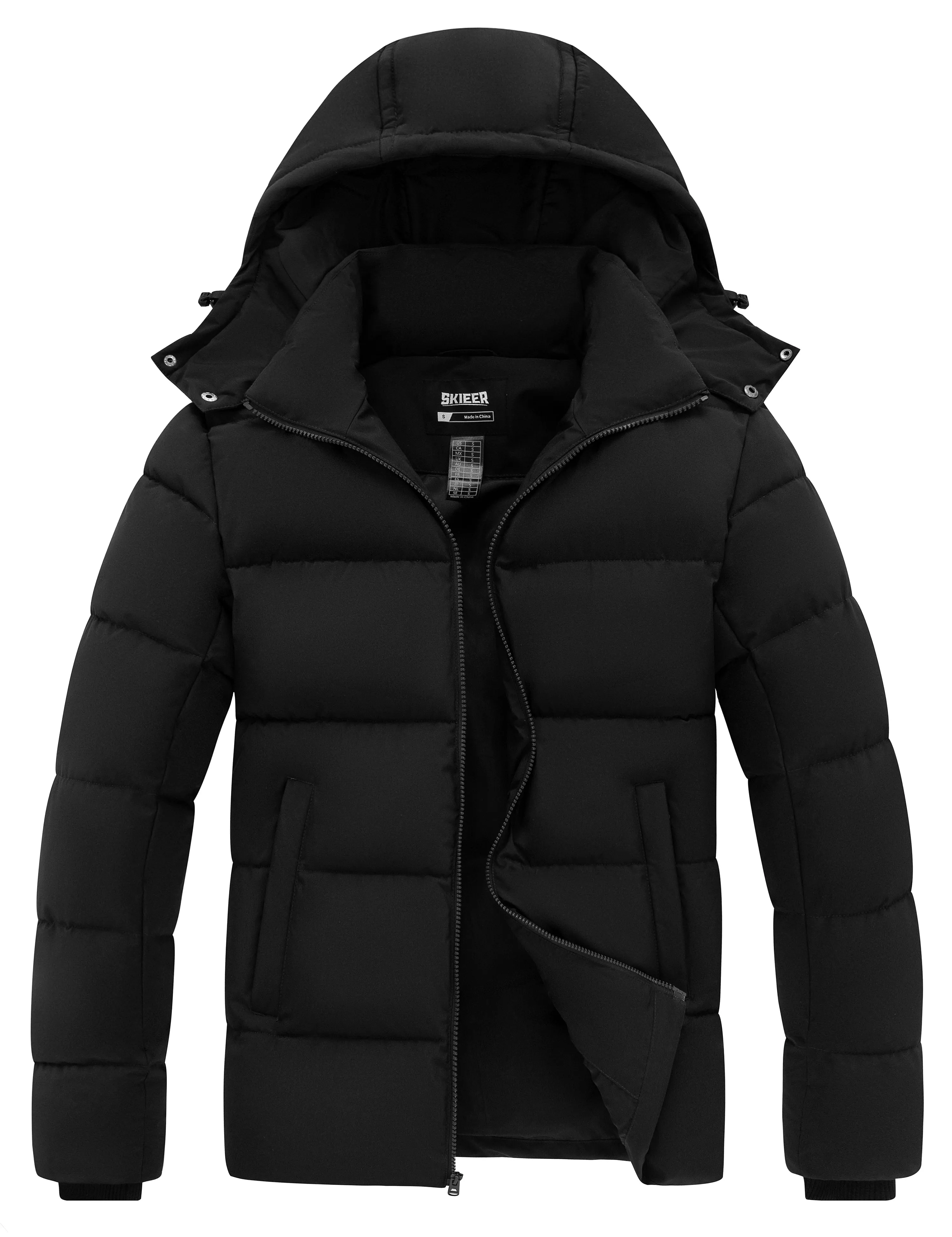 Skieer Men's Winter Coat Waterproof Warm Insulated Quilted Puffer Jacket