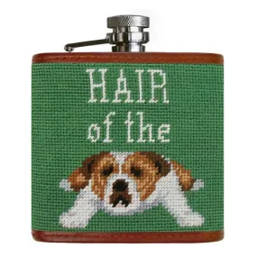 Smathers & Branson Hair of the Dog Needlepoint Hip Flask