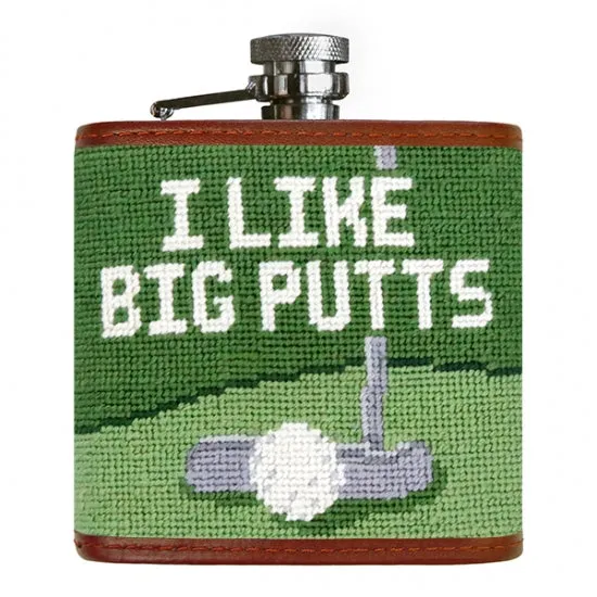 Smathers & Branson I Like Big Putts Needlepoint Hip Flask