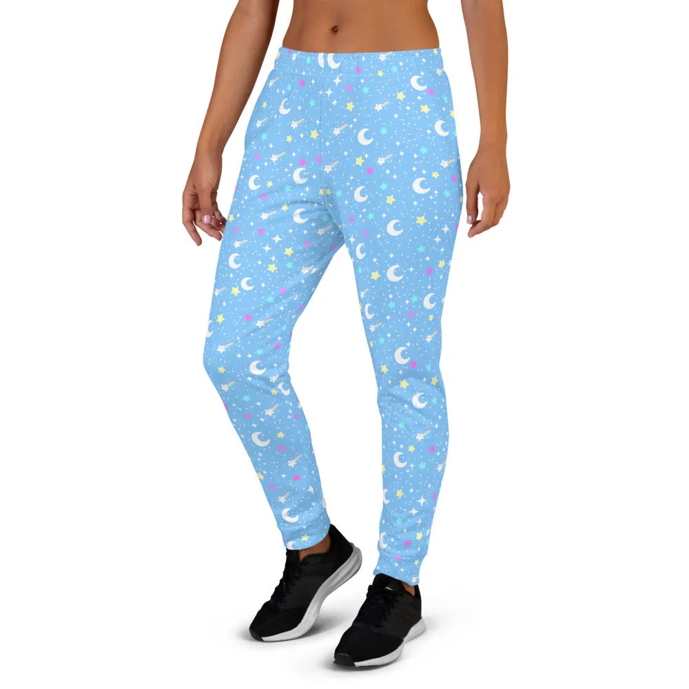 Starry Glitter Blue Women's Joggers