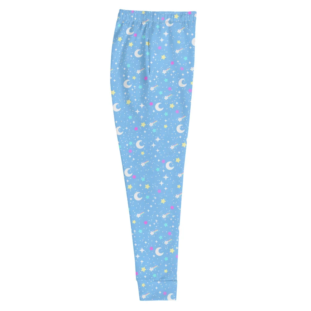 Starry Glitter Blue Women's Joggers