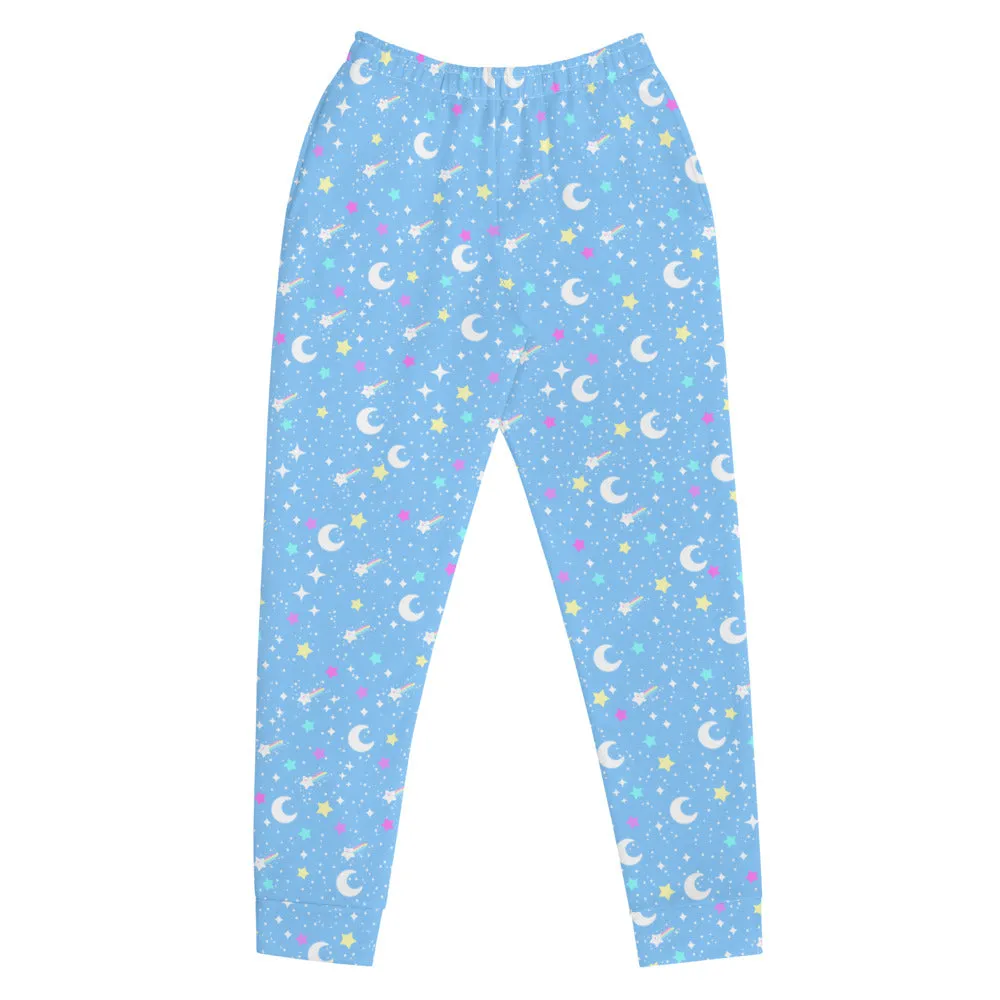 Starry Glitter Blue Women's Joggers