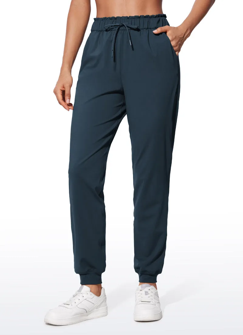 Stretch High Waisted Pockets Joggers 28"