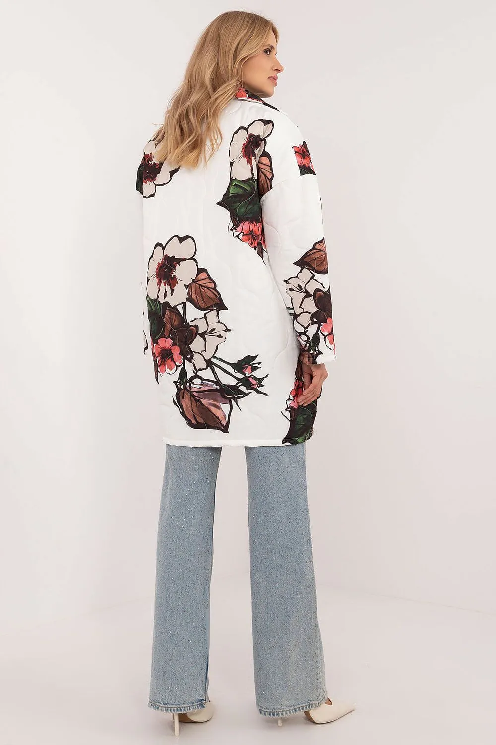 TEEK - Floral Buttoned Quilt Coat