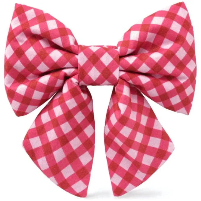 The Foggy Dog - Raspberry Gingham Lady Bow Tie