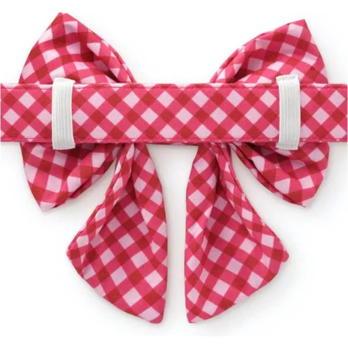 The Foggy Dog - Raspberry Gingham Lady Bow Tie