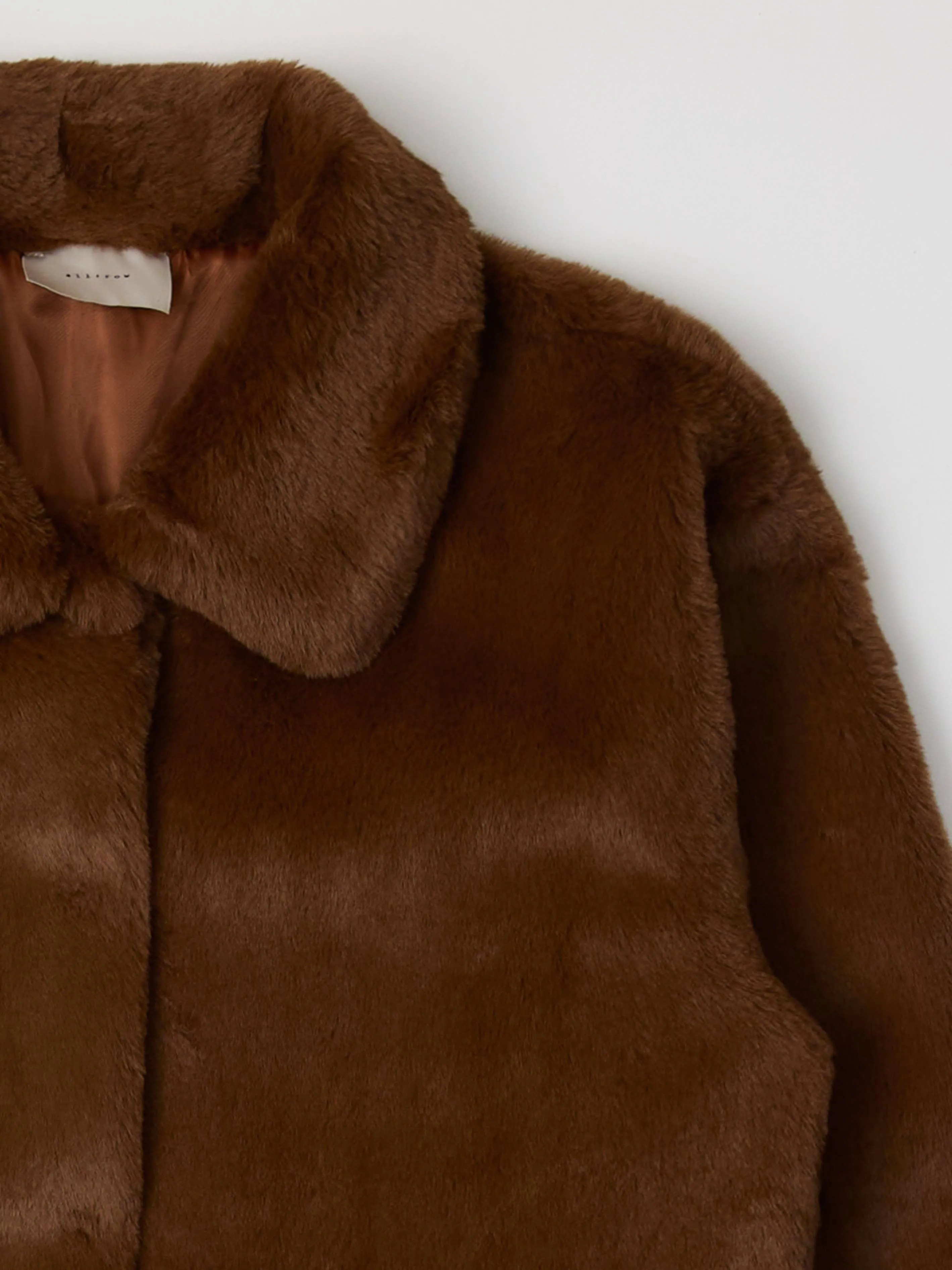 The Paloma Coat | Brown Faux Fur Jacket