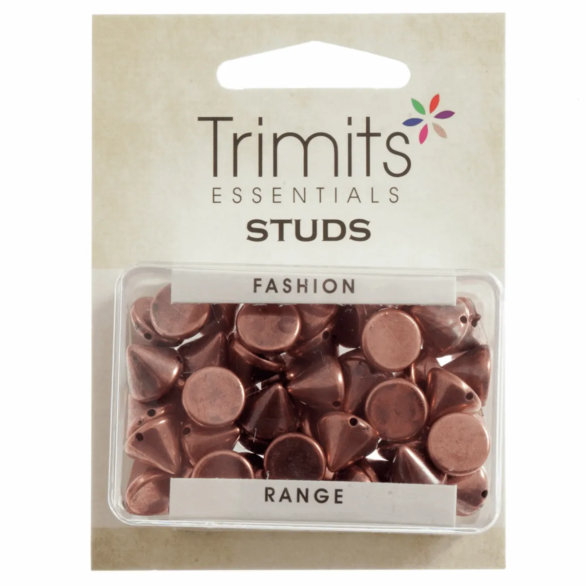 Trimits Copper Cone Sew-On Studs - 7mm (Pack of 50)