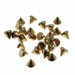 Trimits Gold Cone Sew-On Studs - 6mm (Pack of 120)