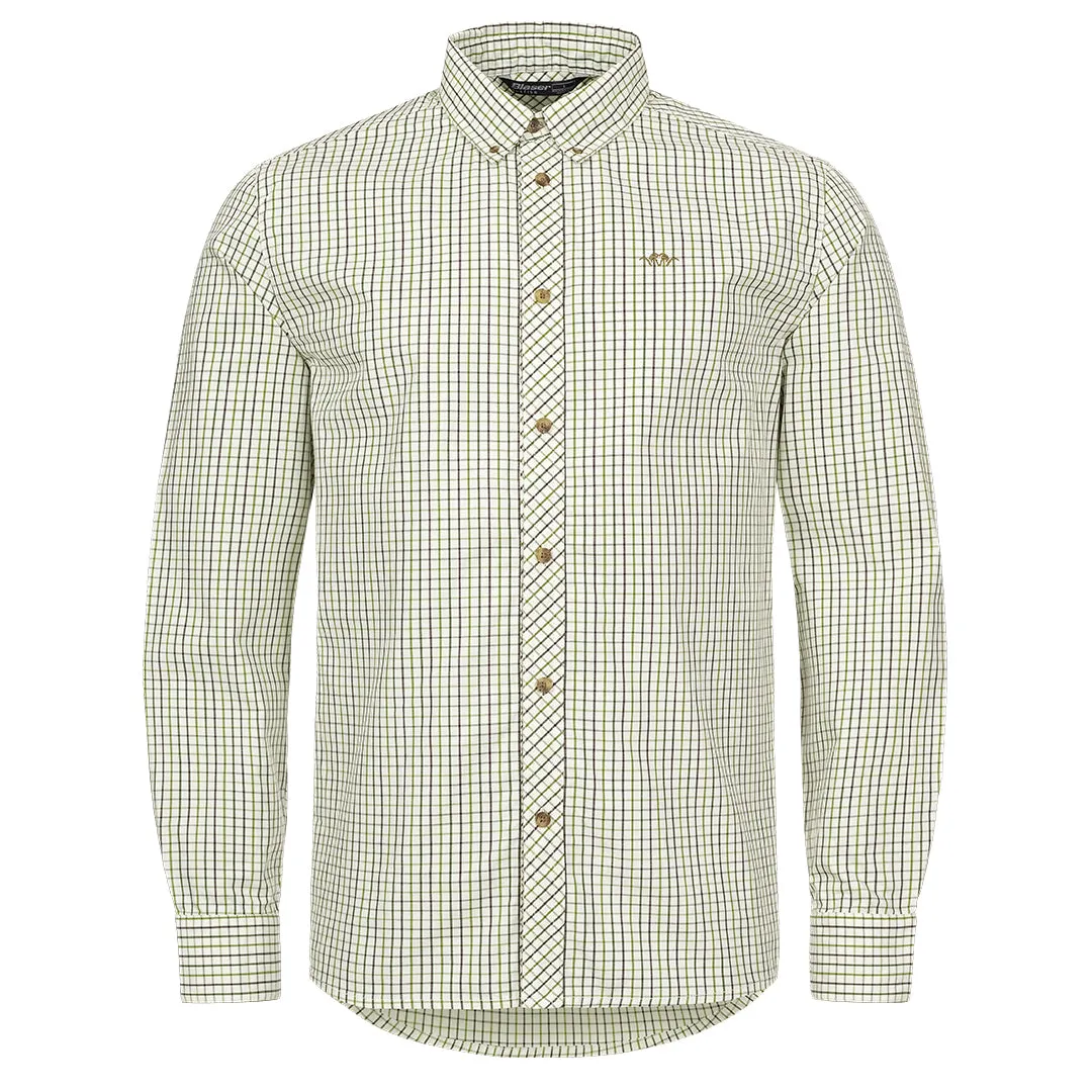 Tristan Shirt 22 - Olive/Beige Checked by Blaser