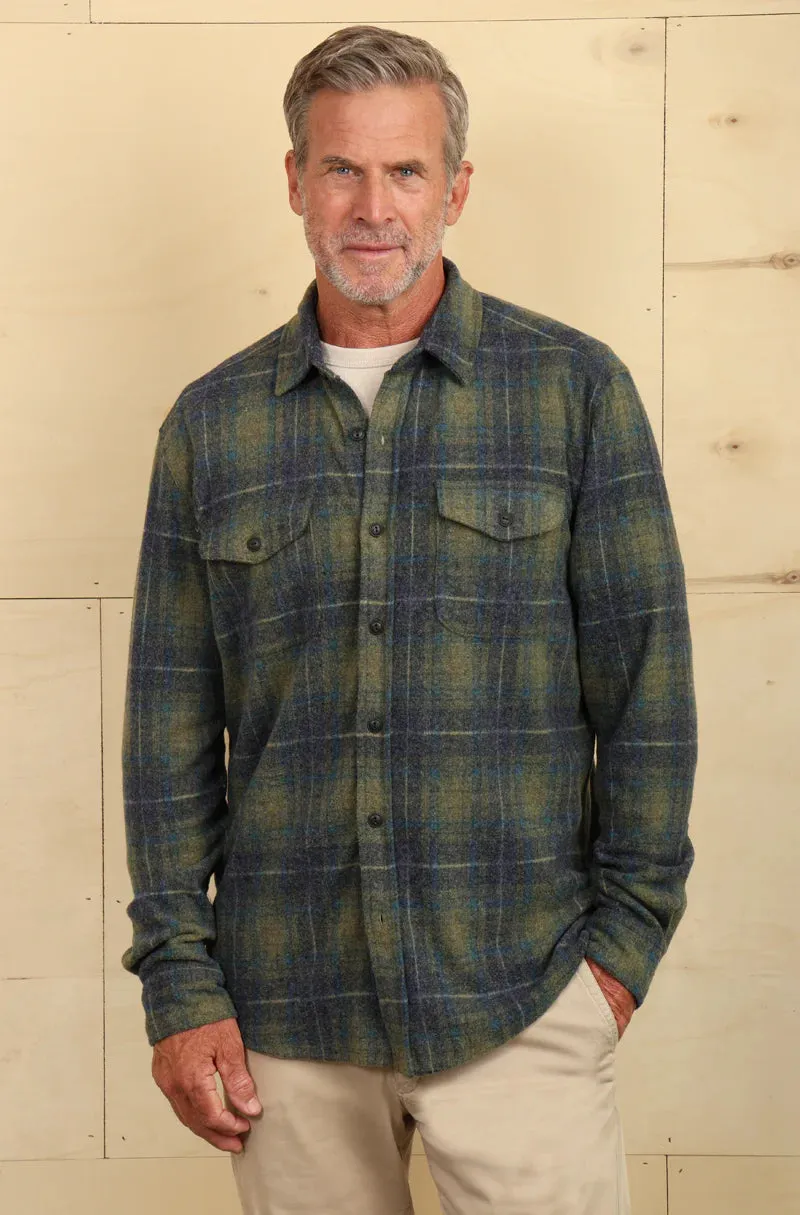 True Grit Men's Yellowstone Drifter Plaid Sweater-Knit Shirt