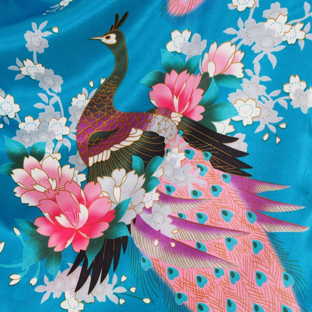 Turquoise Geisha Style Kimono Dress Ayumi