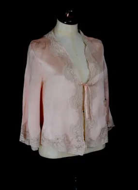 Vintage 1930s Pink Silk Jacket