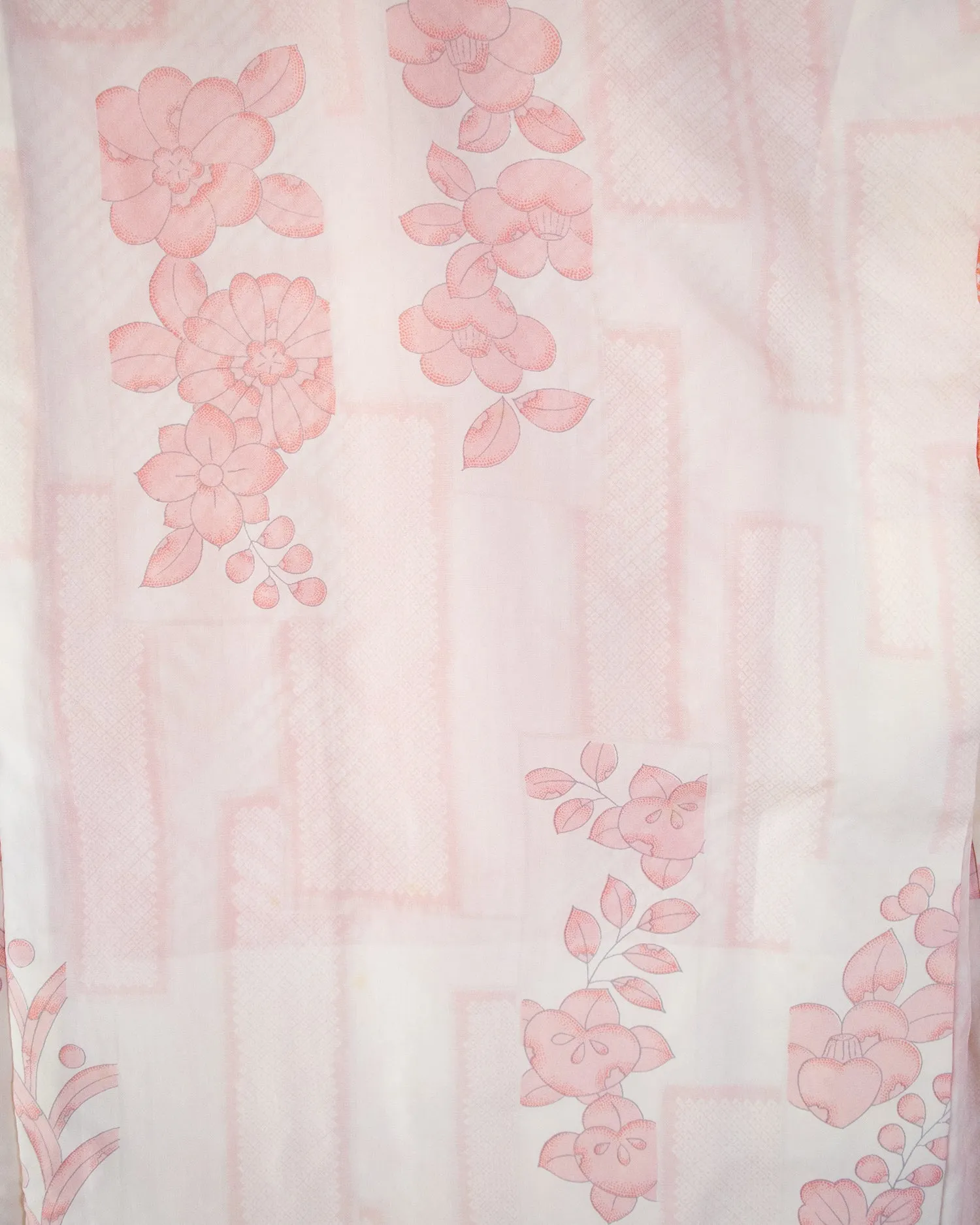 Vintage Haori Jacket, Full Shibori, Peach Tree Landscape