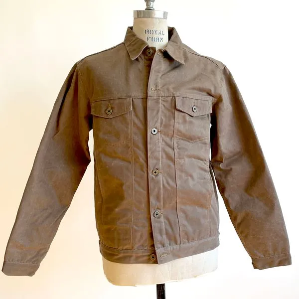 Waxed Canvas Rider Coat - Khaki