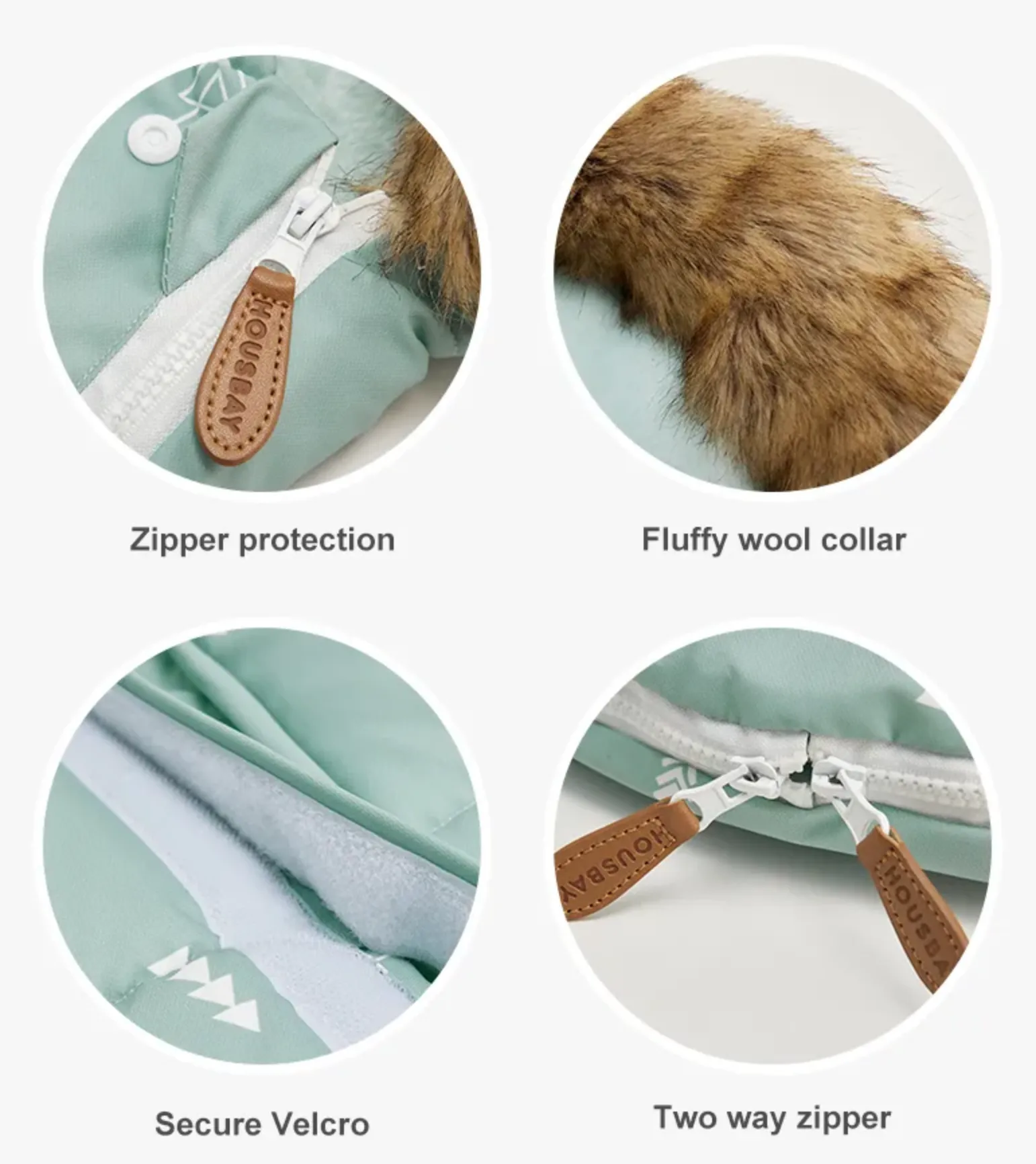 WinterSnug Fur-Collar Baby Stroller Sleeping Bag