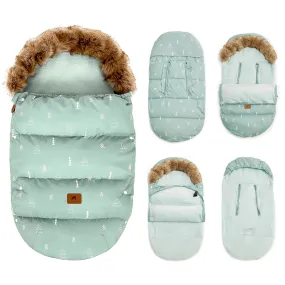 WinterSnug Fur-Collar Baby Stroller Sleeping Bag