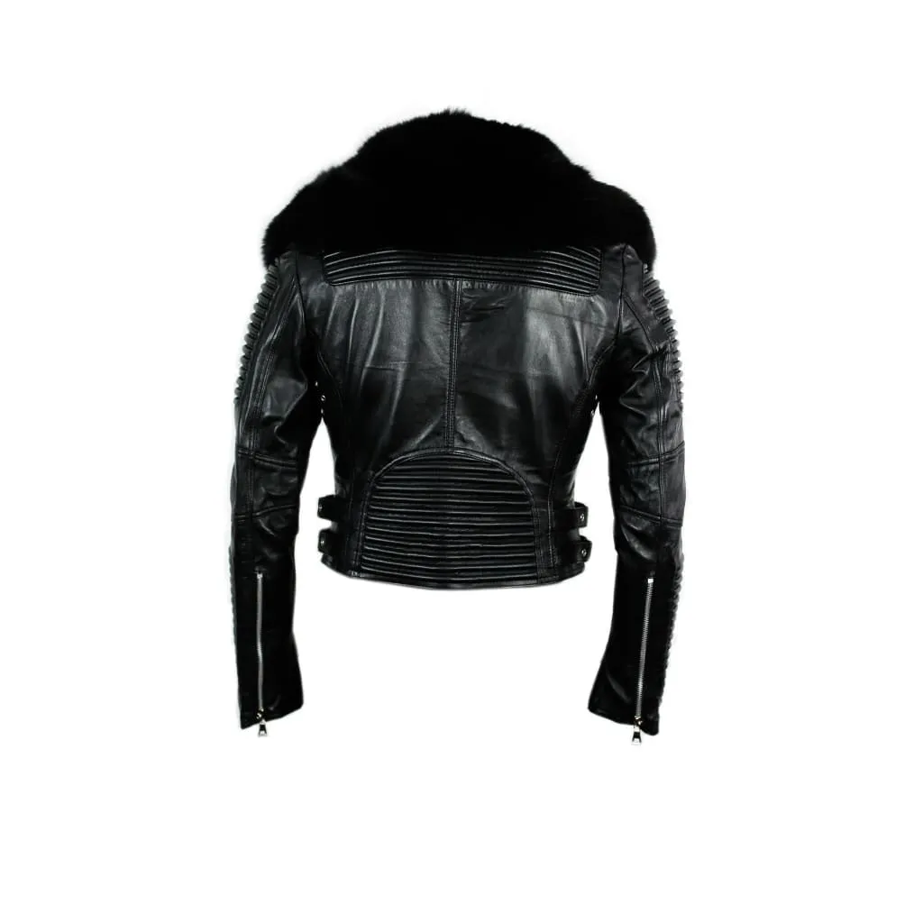 Women Moto Jacket ( Black )