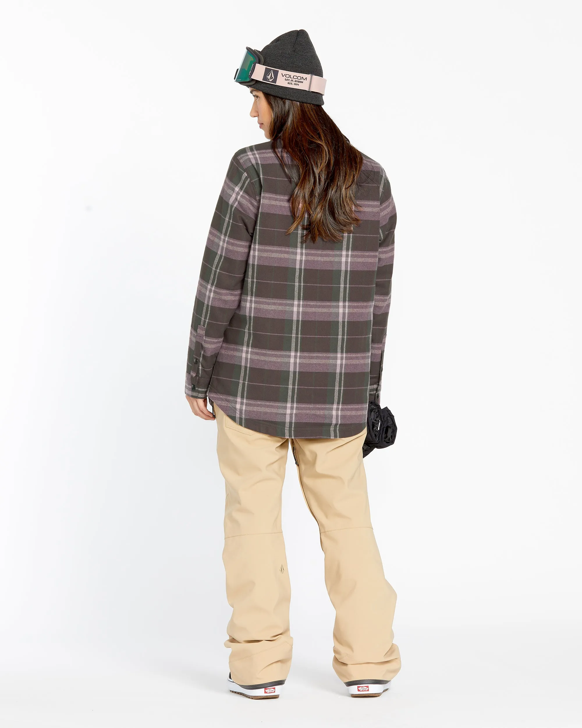 Womens Insulated Riding Flannel - Dusty Lavender