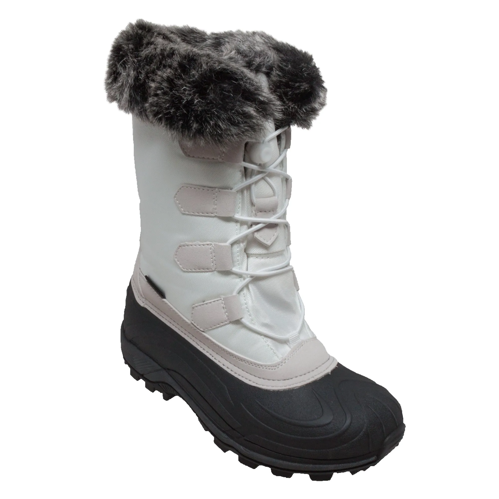 Women's Nylon Winter Boots White - 8780-WT