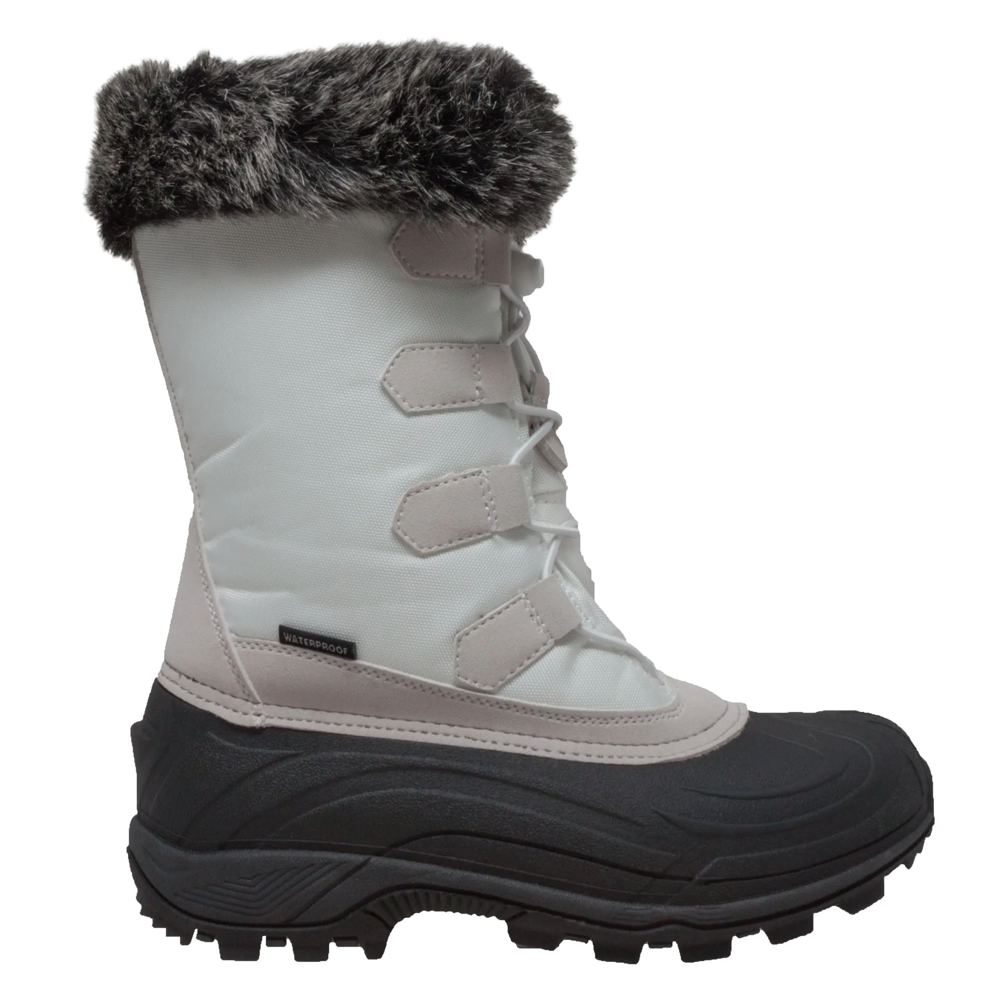 Women's Nylon Winter Boots White - 8780-WT